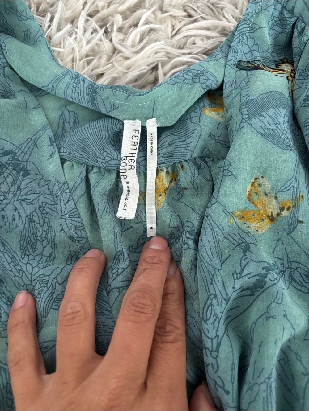 Butterfly Wrap Dress / Tunic from the brand Feather & Bone by Anthropologie Sz M - Picture 3 of 5